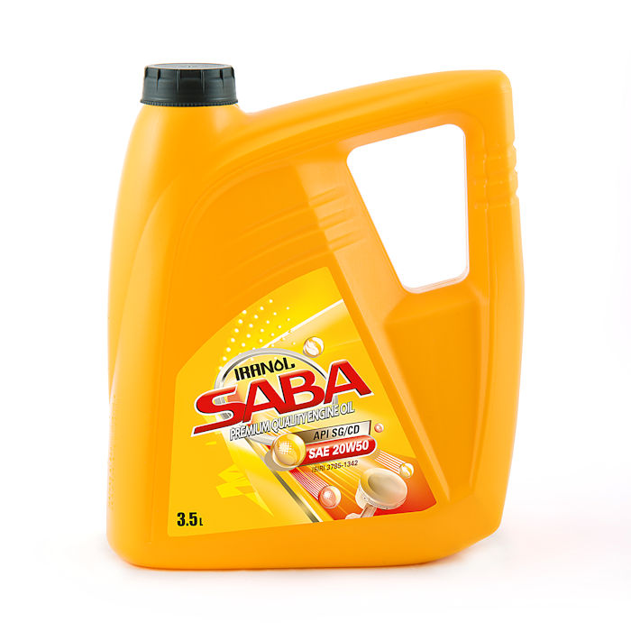 ایرانول صبا 20w50 SG پلاستیکی 3.5 لیتر