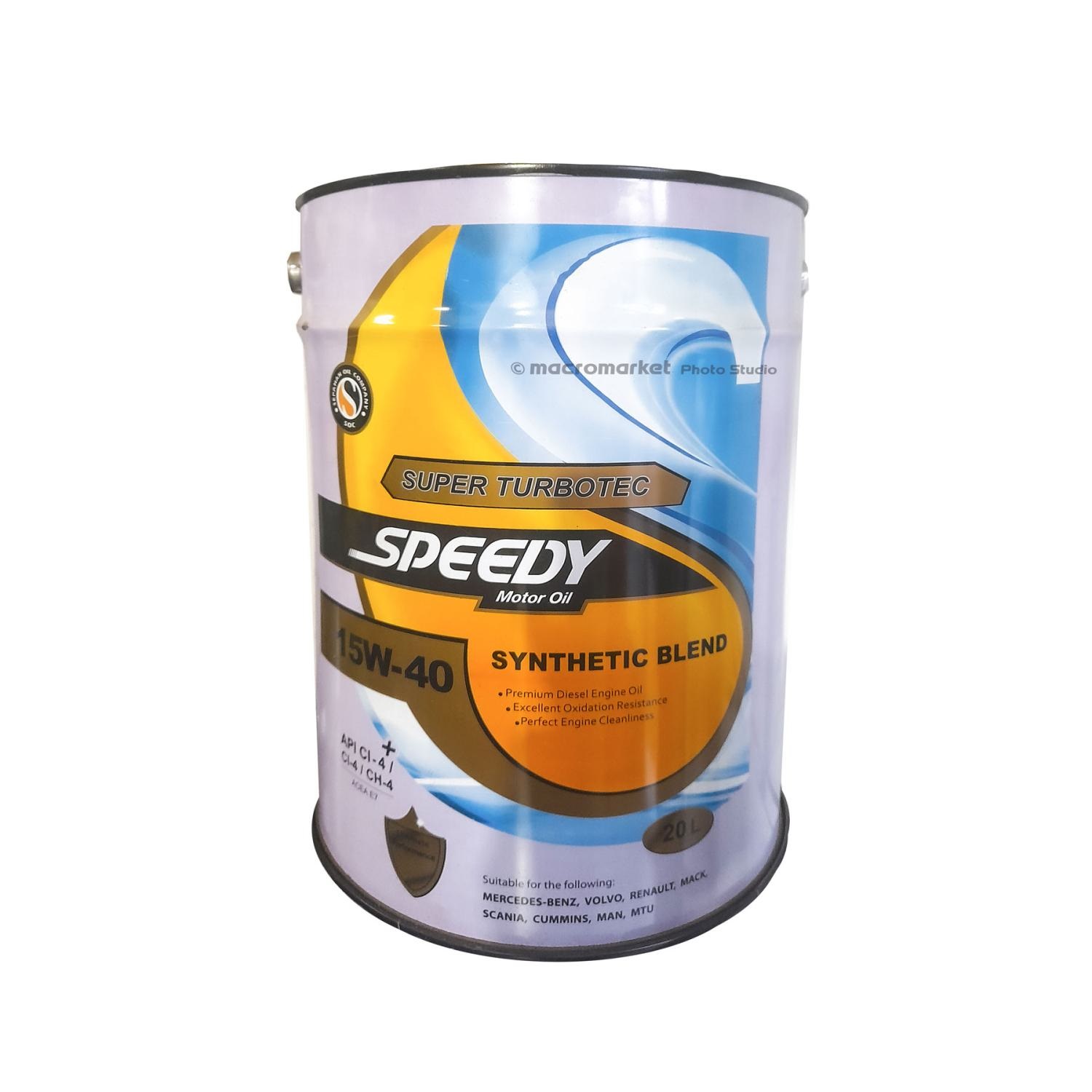 اسپیدی سوپر توربوتک 15W40 CI4 سطل فلزی 20 لیتر