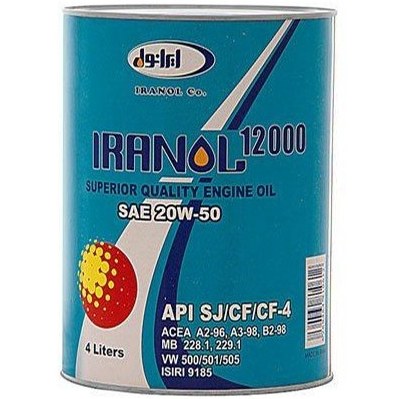 روغن موتور ایرانول 12000- 20W50 فلزی 4 لیتر