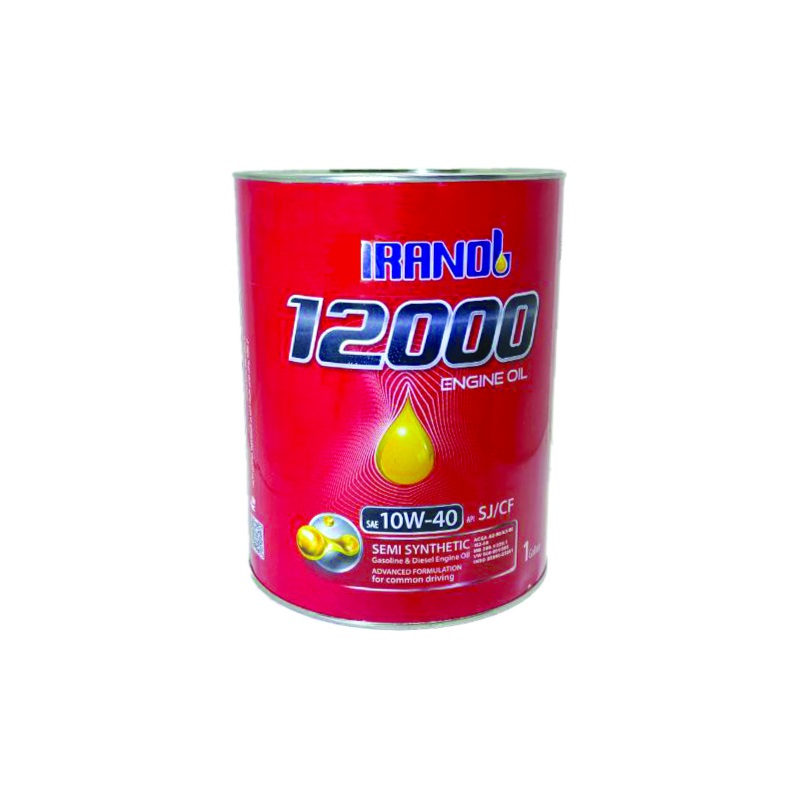 روغن موتور ایرانول 12000- 10W40 SJ/CF گالن فلزی