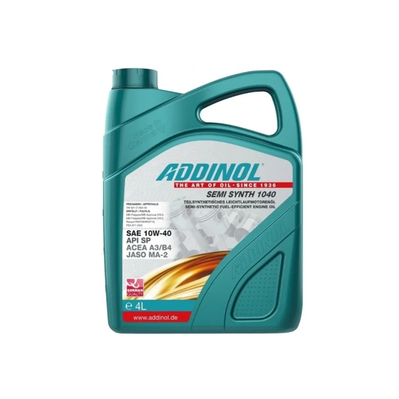 روغن موتور نیمه سنتتیک آدینول 10W40 SP پلاستیکی 4 لیتر
