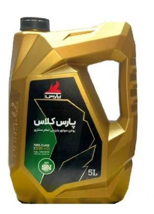 روغن موتور پارس کلاس 5W40 SN پلاستیکی 5 لیتر