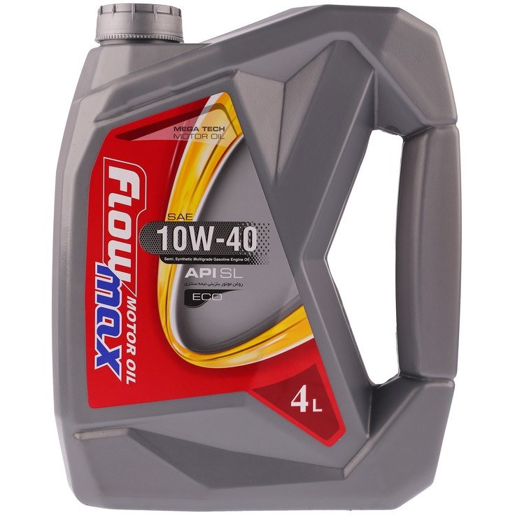 روغن موتور نفت پارس FLOWMAX Megatech Eco 10W40 SL پلاستیکی 4 لیتر