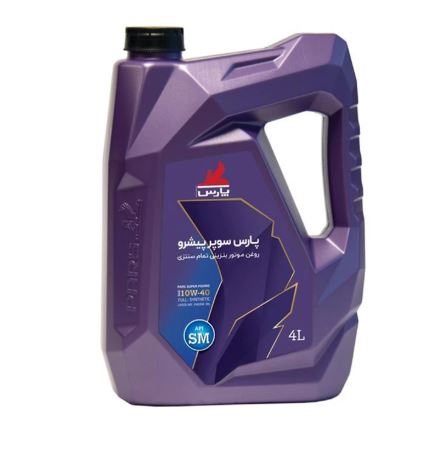 روغن موتور پارس سوپر پیشرو 10W40 SM پلاستیکی 4 لیتر