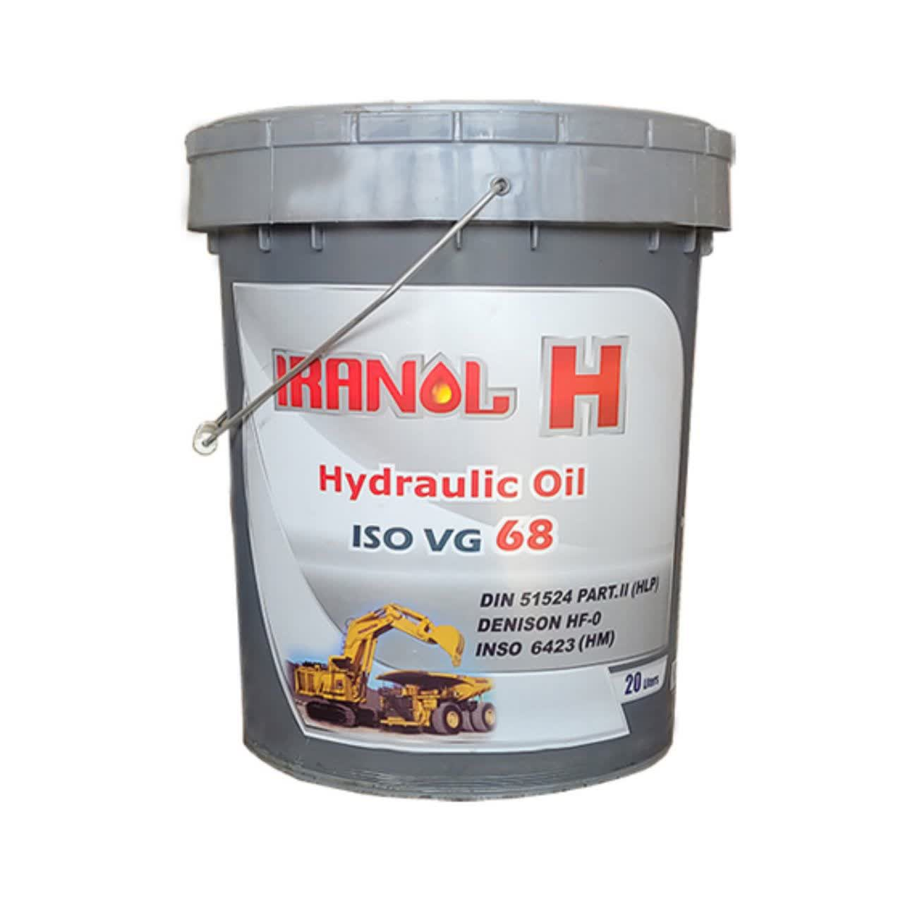 روغن هیدرولیک ایرانول H پلاستیکی 20 لیتری ISO VG 68