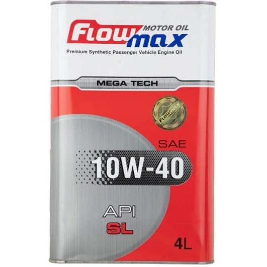 روغن موتور نفت پارس FLOWMAX Megatech Eco 10W40 SL فلزی 4 لیتر