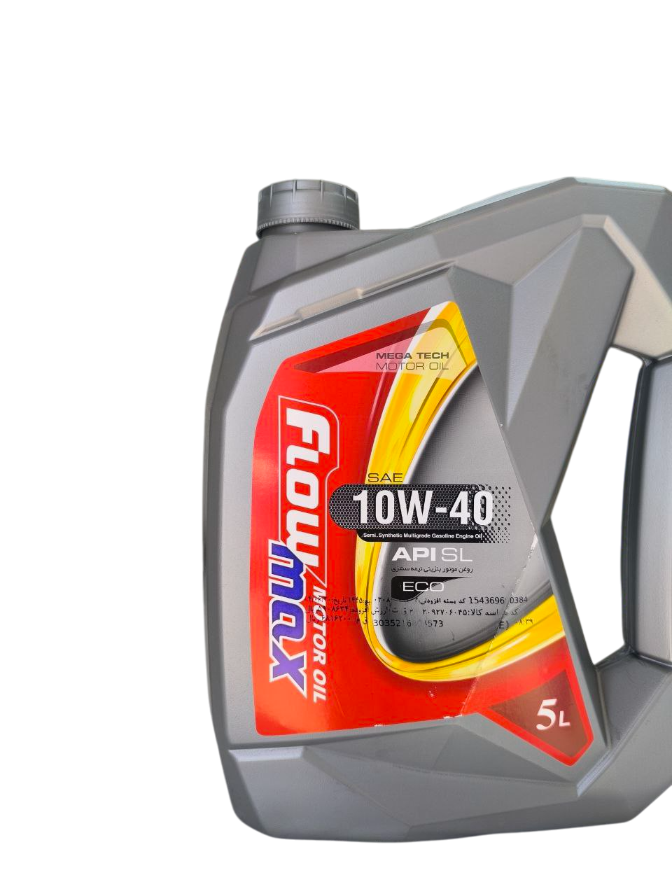 روغن نفت پارس FLOWMAX Megatech Eco 10W40 SL پلاستیکی 5 لیتر