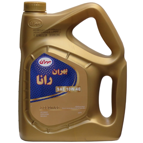 بهران رانا 10W40 SM پلاستیکی 5 لیتر