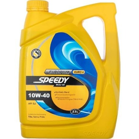 روغن موتور يوروپيوم اسپيدی 10W40 SJ پلاستیک 3.5 لیتر