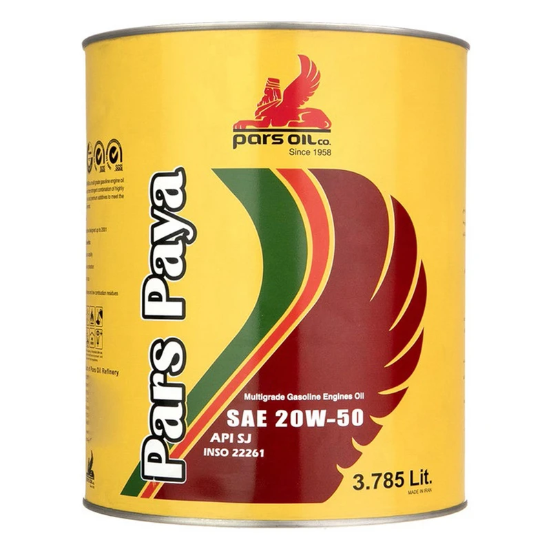 روغن موتور پارس پایا 20W50 SJ فلزی 3.785 لیتر