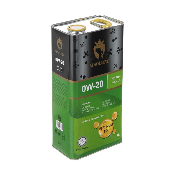 مگلوب پلاتینیوم تک 0W20 SN PLUS فلزی 5 لیتر