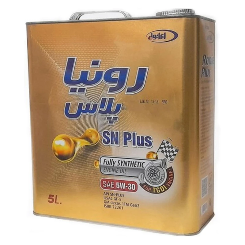روغن موتور ایرانول رونیا پلاس 5W30 SN-PLUS فلزی 5 لیتر