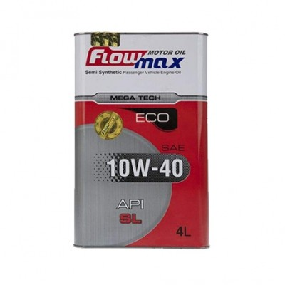 روغن موتور نفت پارس FLOWMAX Megatech Eco 10W40 SL فلزی 4 لیتر