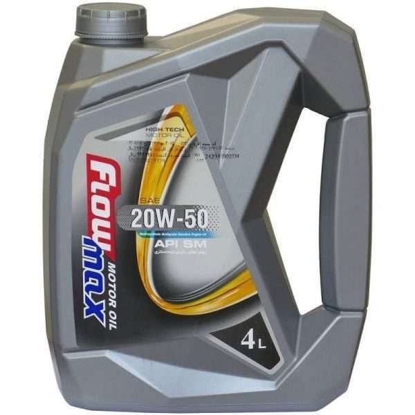 روغن نفت پارسFLOWMAX HighTECH 20W50 SM پلاستیکی 4 لیتر