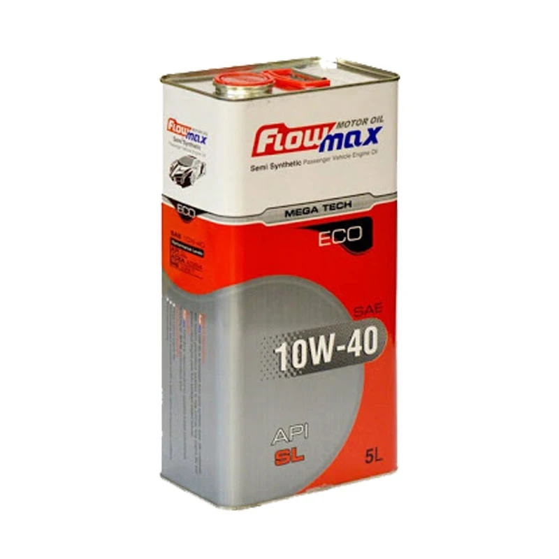روغن موتور نفت پارس FLOWMAX Megatech Eco 10W40 SL فلزی 5 لیتر