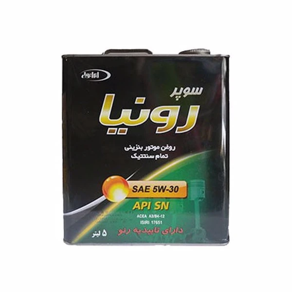 روغن موتور ایرانول سوپر رونیا 5W30 SN فلزی 5 لیتر