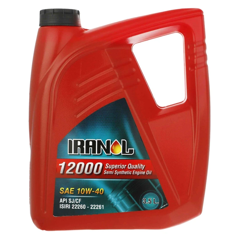 روغن موتور ایرانول 12000- SAE 10W40 پلاستیکی 3.5 لیتر