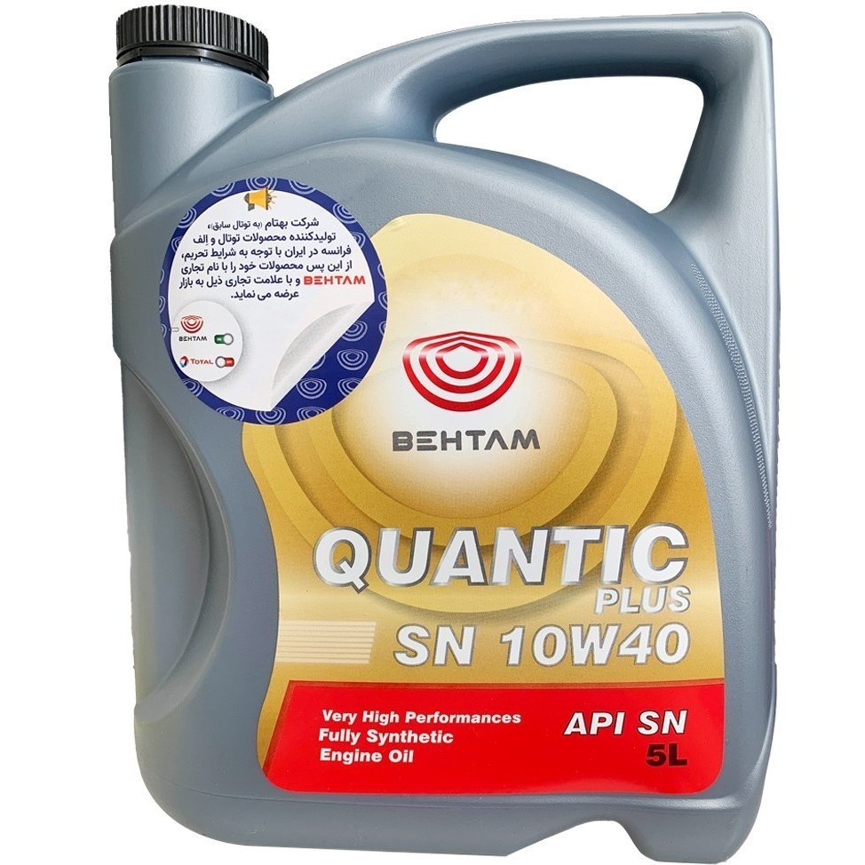 روغن موتور بهتام QUANTIC Plus SN 10W40 پلاستیکی 5 لیتری