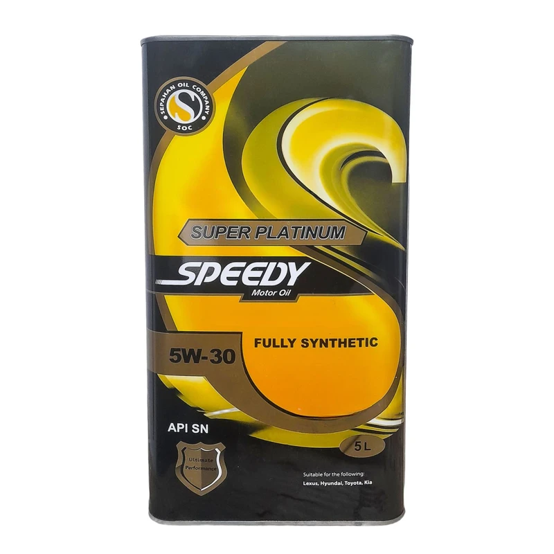 روغن موتور سوپر پلاتینیوم اسپیدی 5W30 SN فلزی 5 لیتر