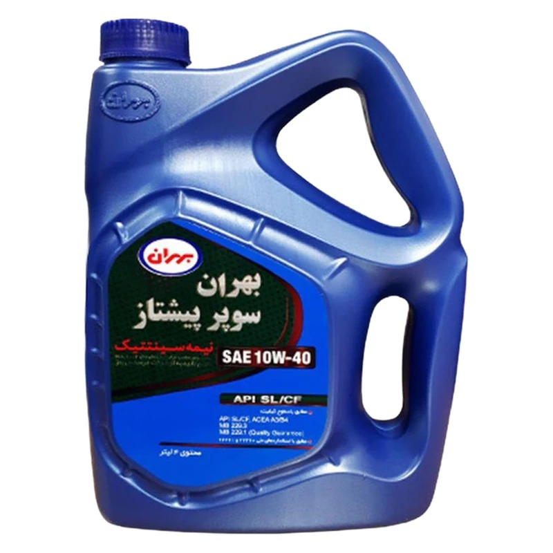 بهران سوپر پیشتاز 10W40 SL پلاستیکی 4 لیتر