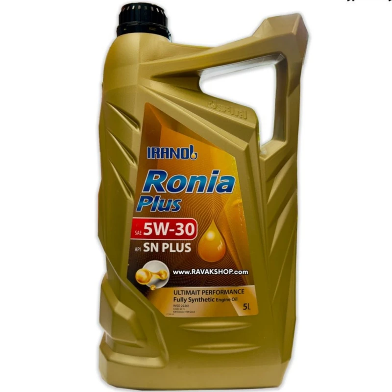 روغن موتور ایرانول رونیا پلاس 5W30 SN Plus پلاستیکی 5 لیتری