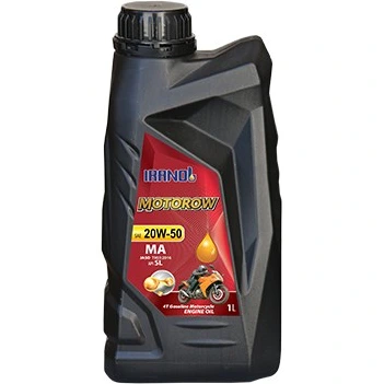 روغن موتور سیکلت ایرانول مدل MOTOROW 20W50 پلاستیکی 1 لیتر