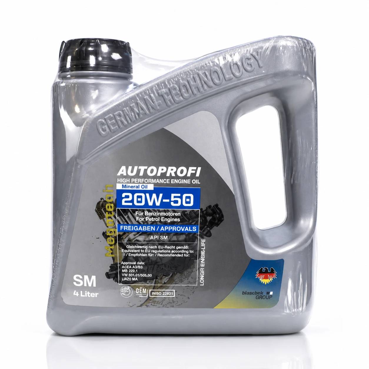 روغن موتورautoprofi  20W50 SM پلاستیکی 4 لیتر