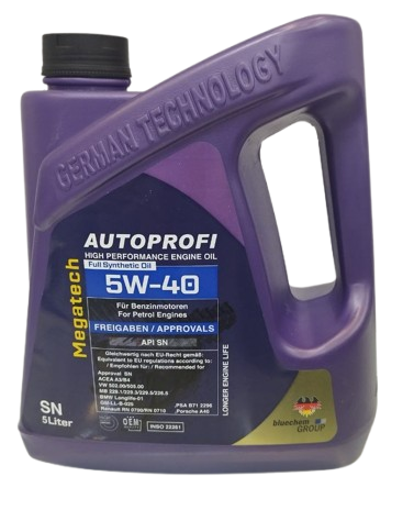 روغن موتورautoprofi 5W40 SN پلاستیکی 5 لیتر