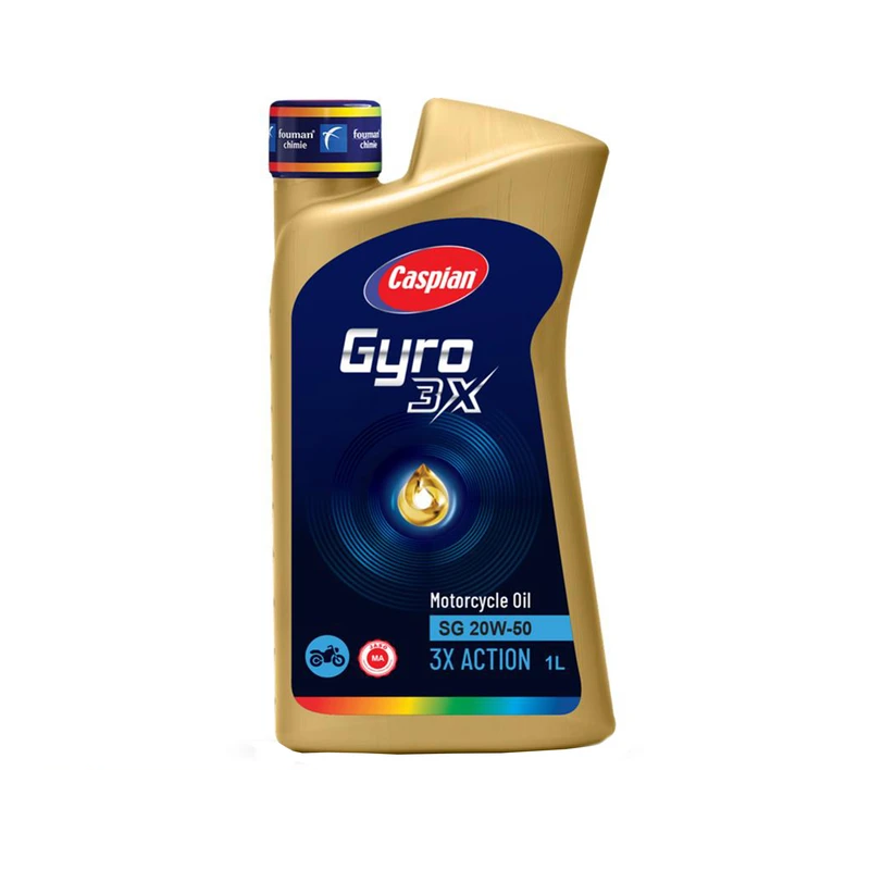 روغن موتورسیکلت کاسپین مدل جیرو SG 20W50 حجم 1 لیتر