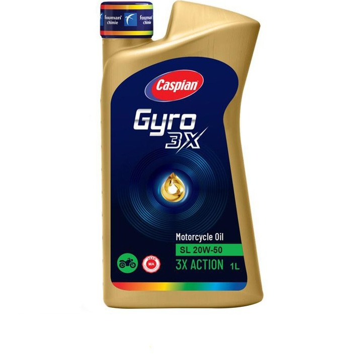 روغن موتورسیکلت کاسپین مدل جیرو SL 20W50 حجم 1 لیتر