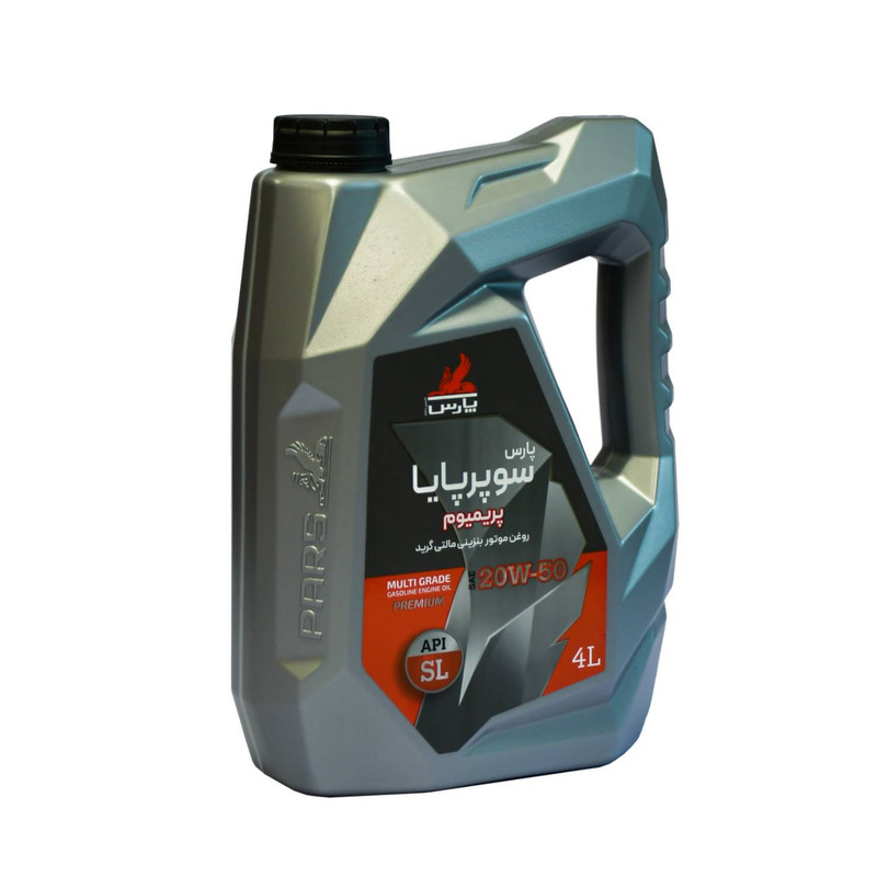 روغن نفت پارس سوپر پایا پریمیوم 20W50 SL پلاستیکی 4 لیتر